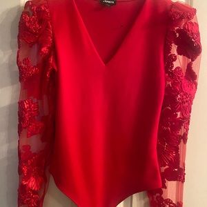 Express Floral Lace Bodysuit
